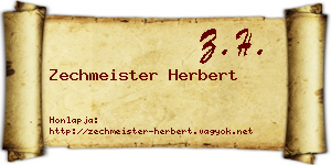 Zechmeister Herbert névjegykártya